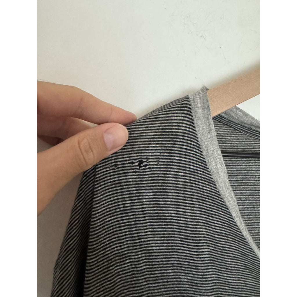 Saint laurent 2013 Rayon striped V neck XXXL