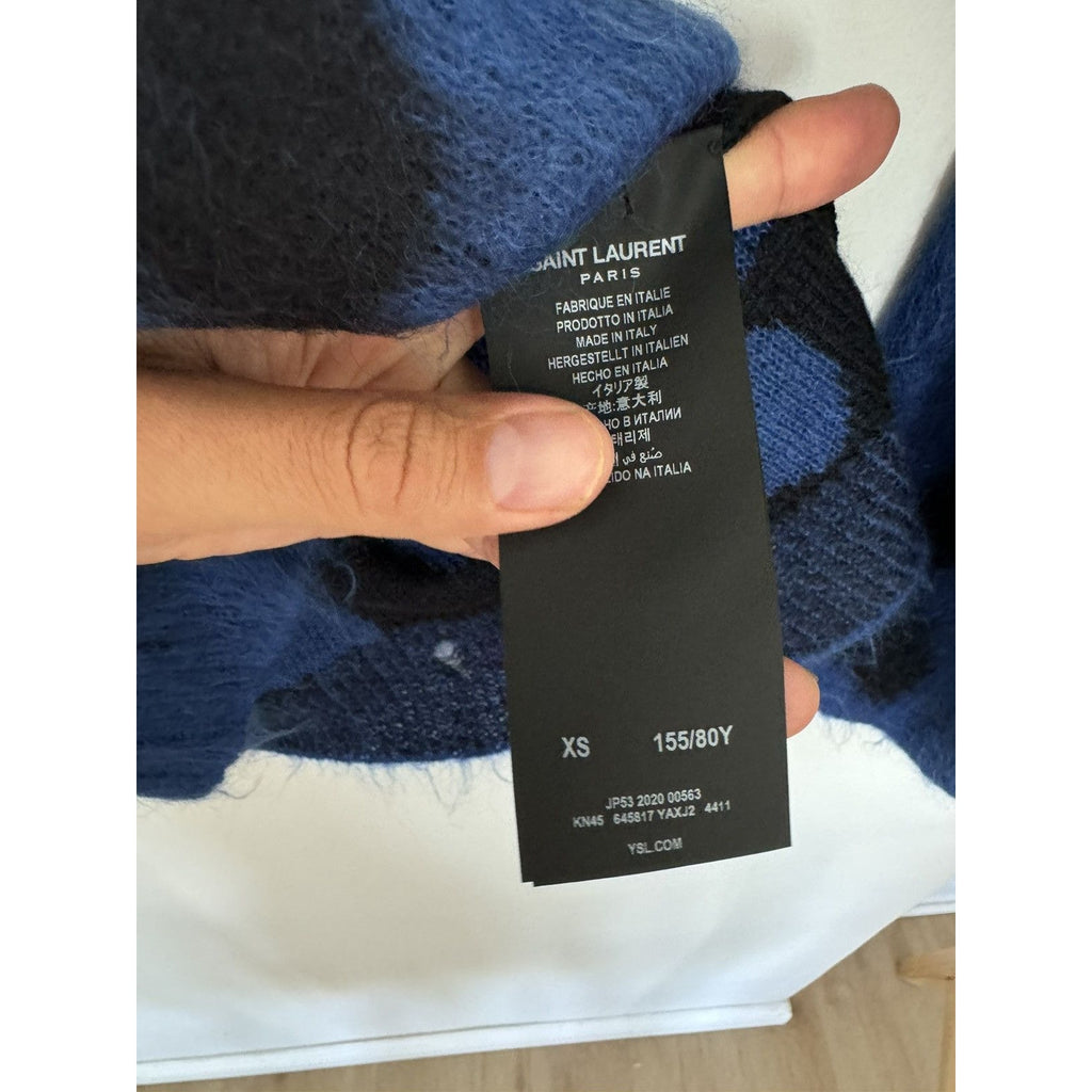 Saint laurent Oversize Mohair Floral sweater