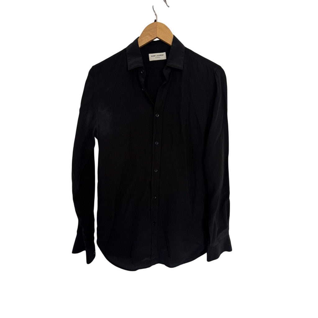 Saint laurent Black Silk button shirt 37
