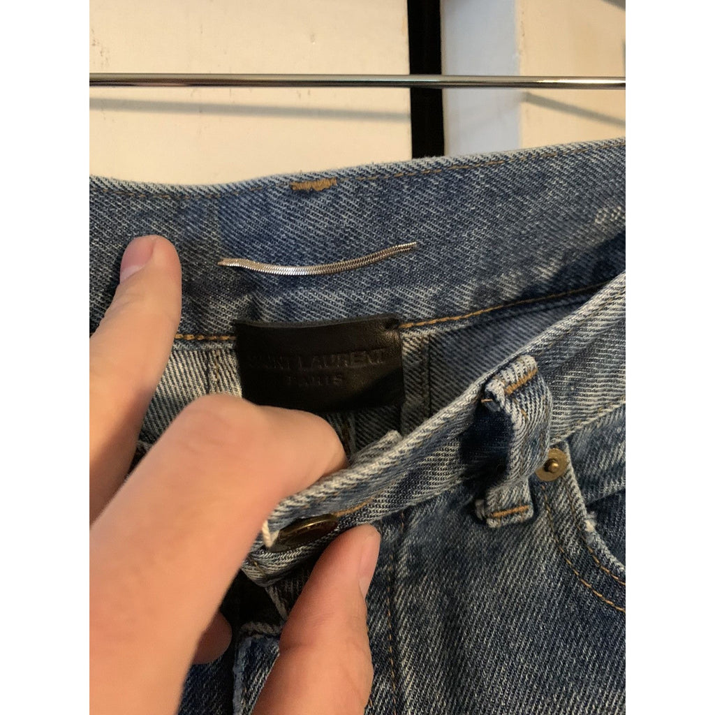 Saint Laurent SS16 Medium Wash Denim Jeans 29