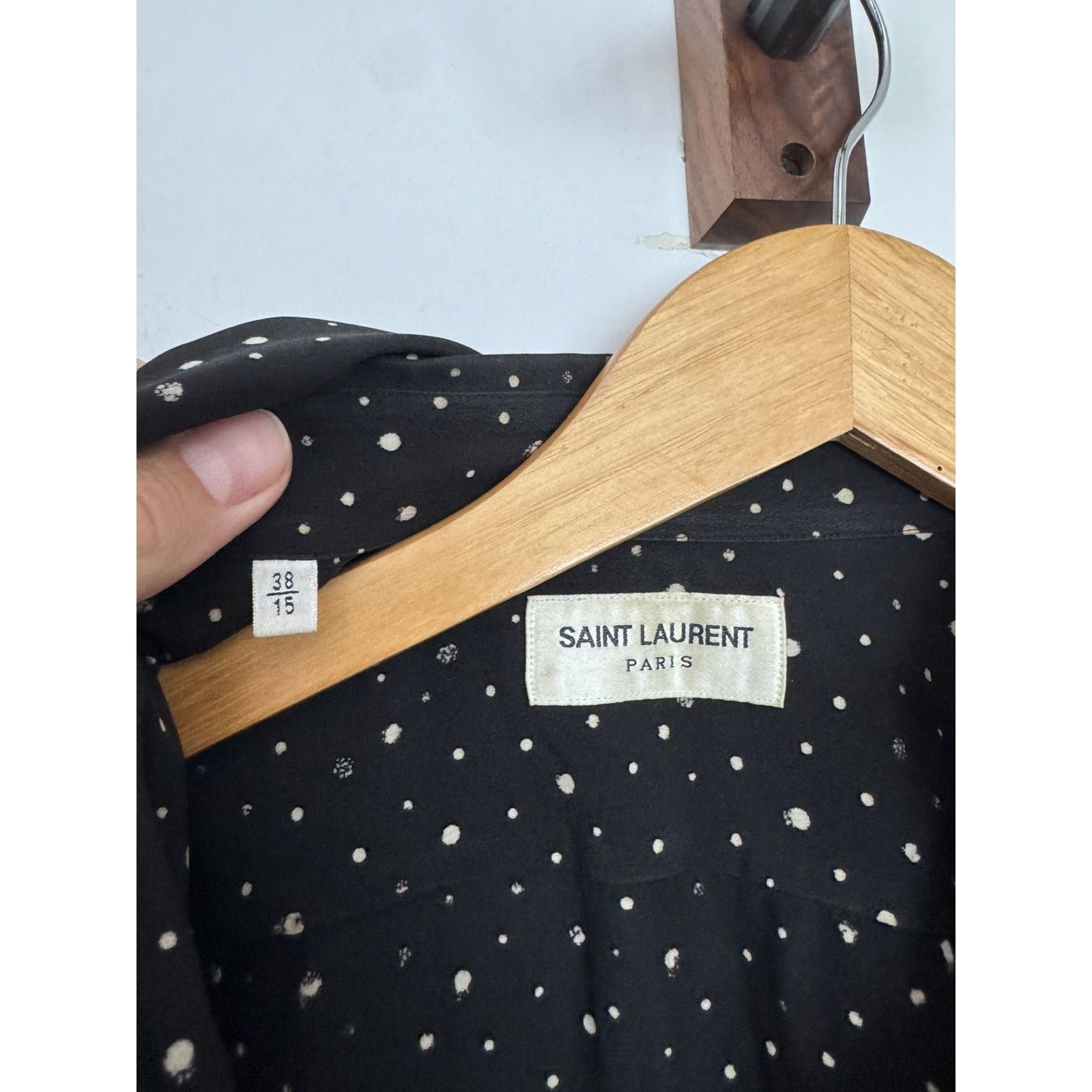 Saint Laurent Silk Polka dot shirt 38