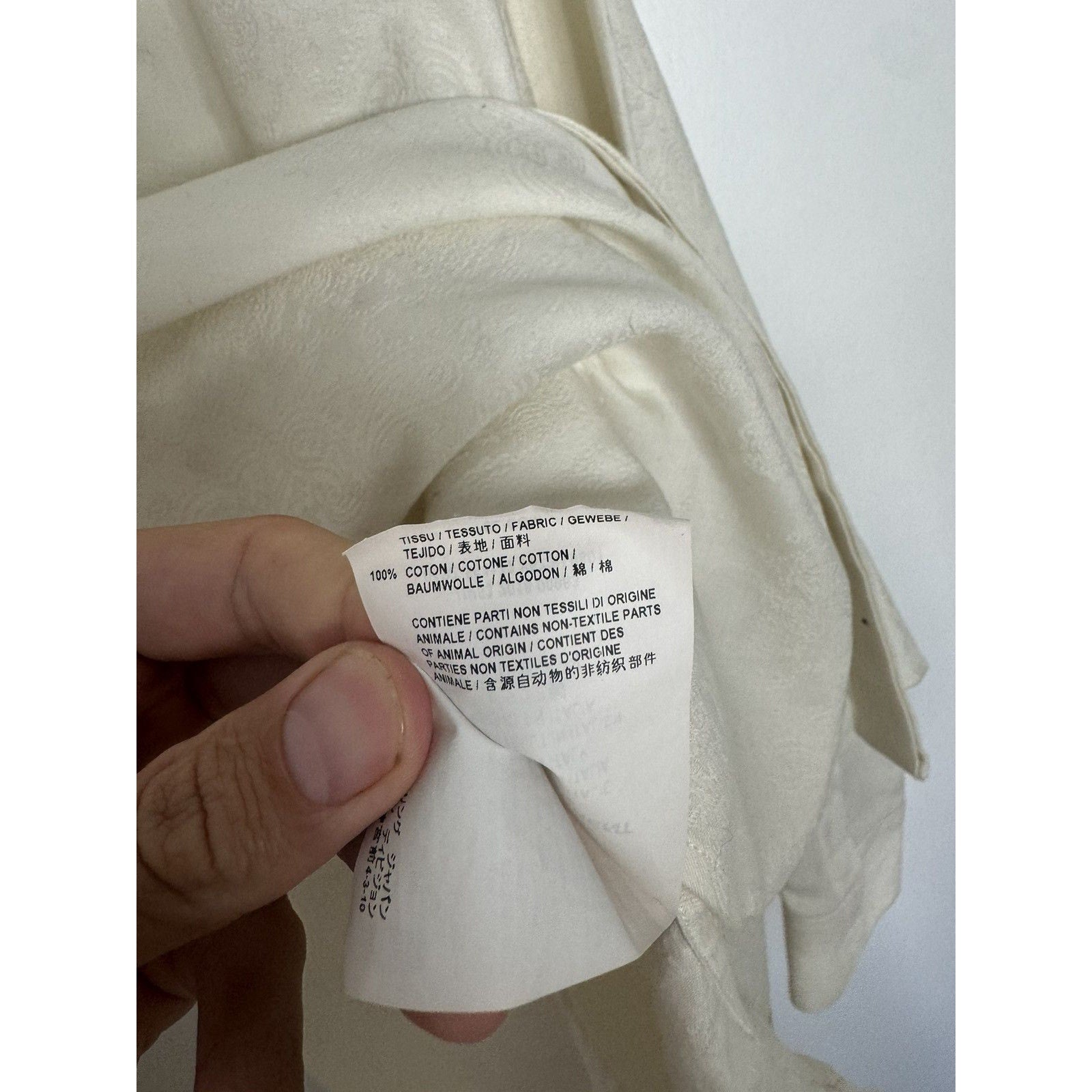 Cream Paisely jacquard shirt 41