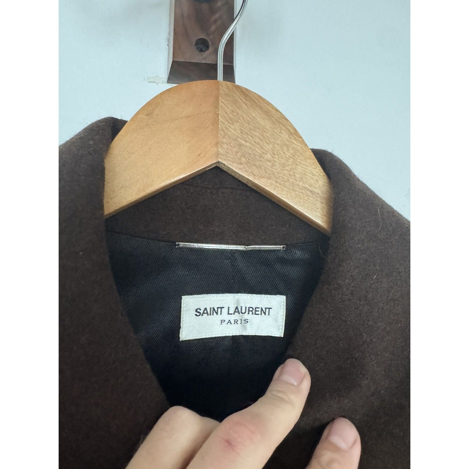 Saint Laurent Brown Colorblock Teddy 50