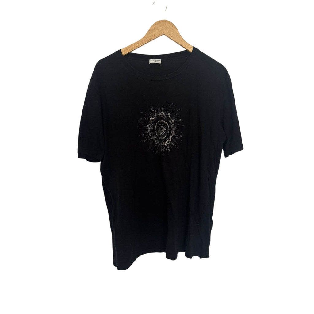 Saint Laurent Sunburst motif logo t