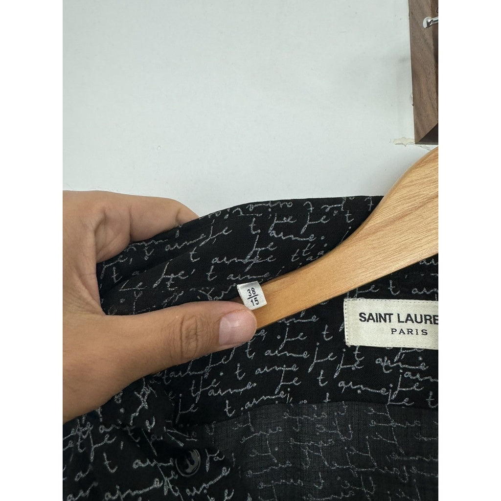 Saint Laurent J’Taime semi sheer shirt small