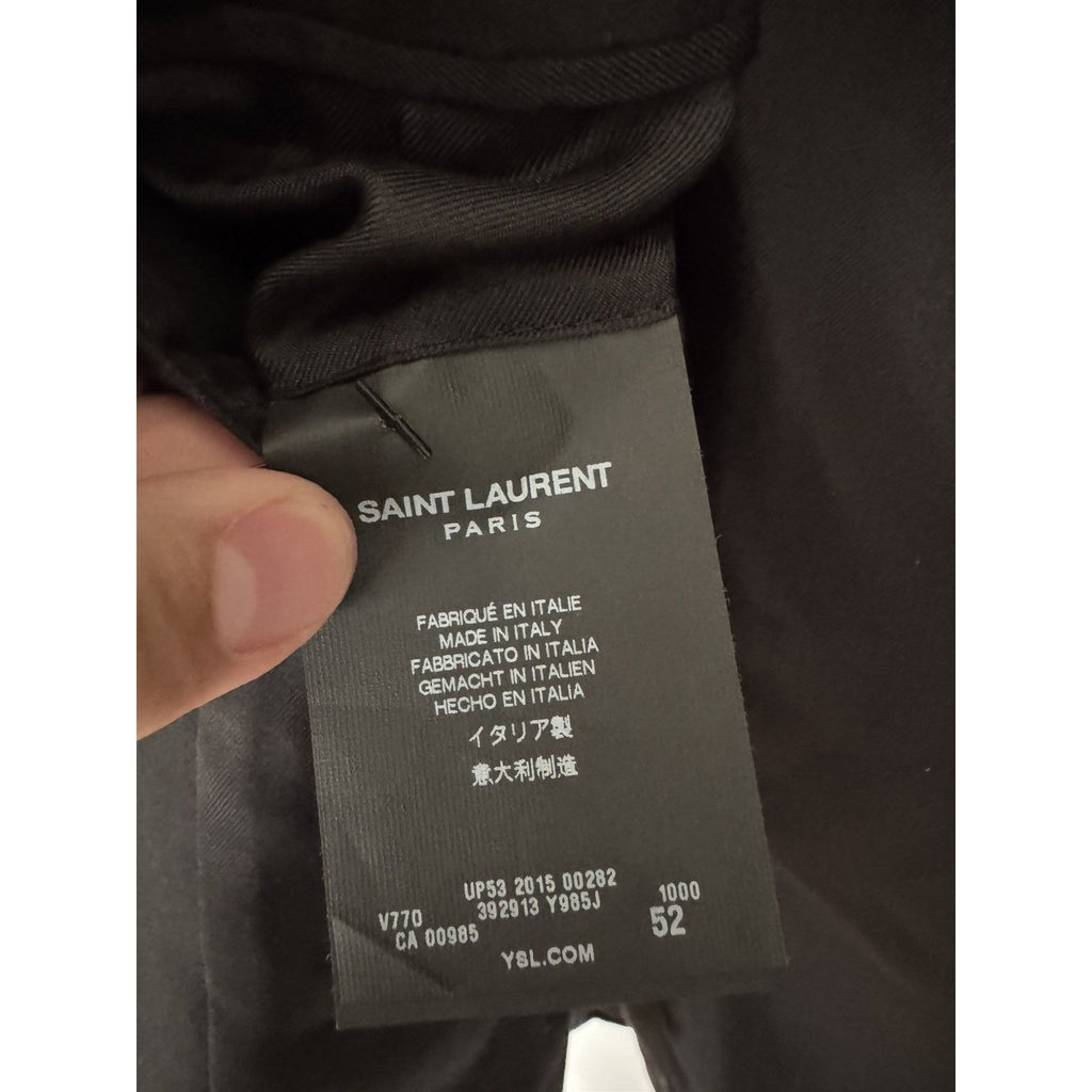 Saint Laurent Hedi Velour Shawl Le smoking Blazer 52