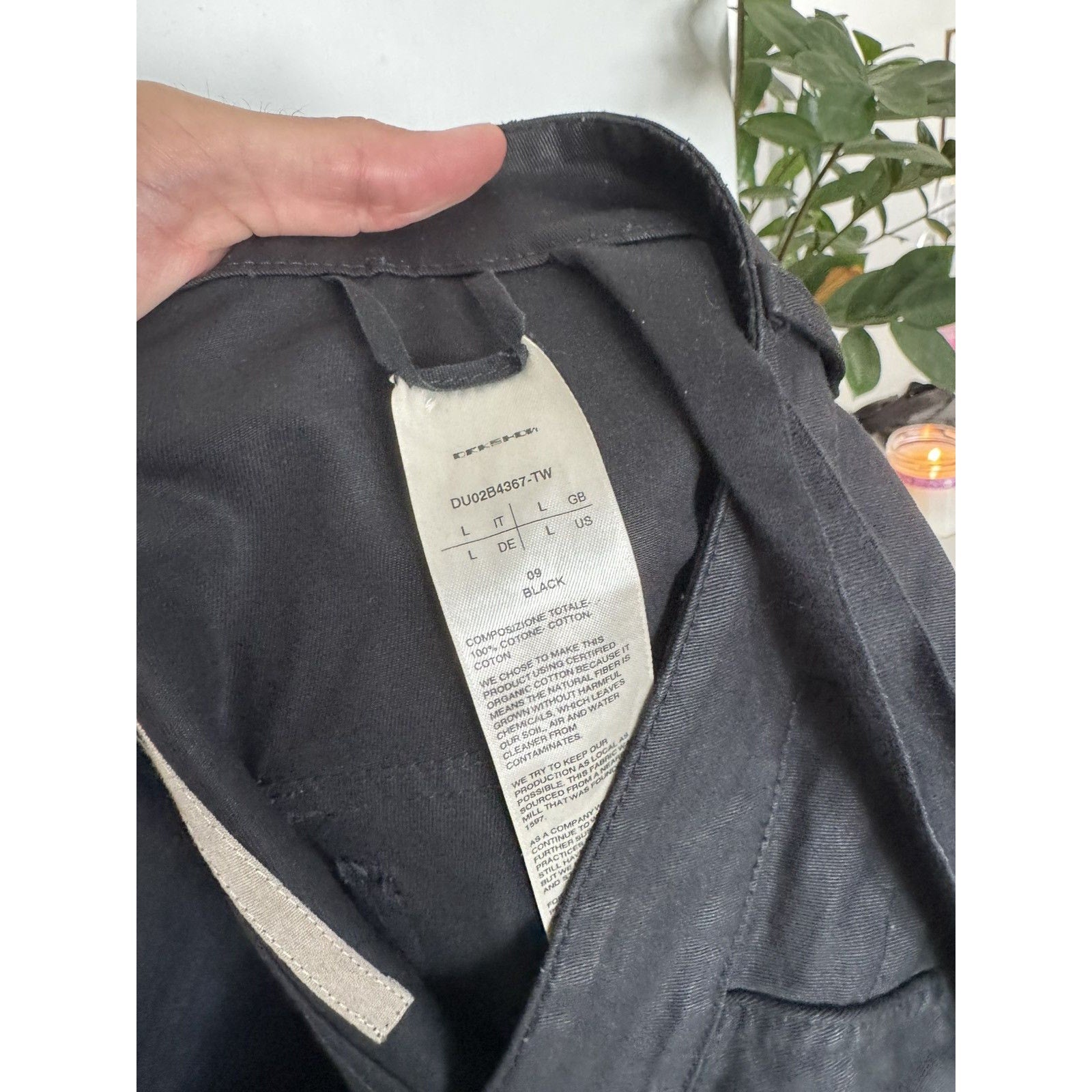 Rick Owens Waxed slacks large