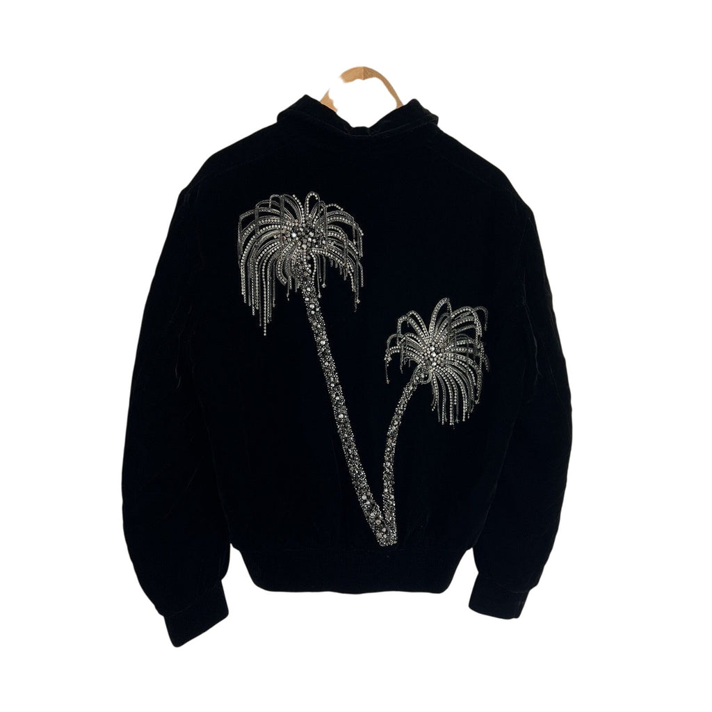 Saint Laurent Palm Tree Chain Sequins Velour embellished jacket 52