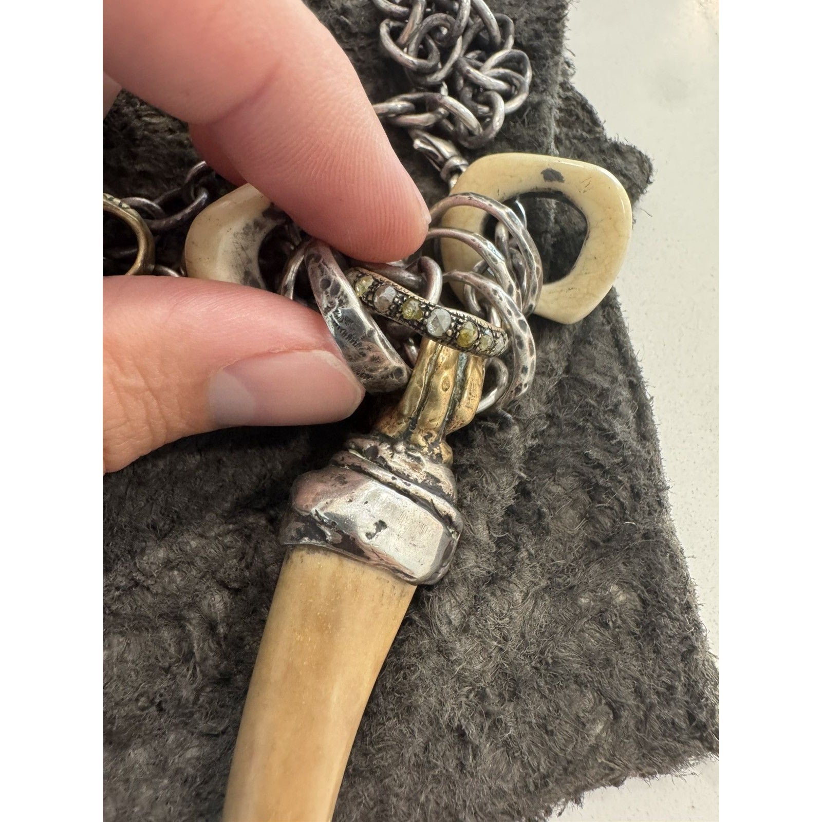 Rick Owens HUNROD Bone Stacking Necklace $17K MSRP