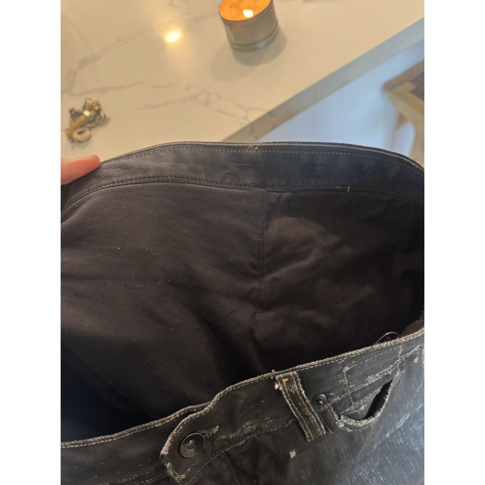 Rick Owens Black Wax denim 34