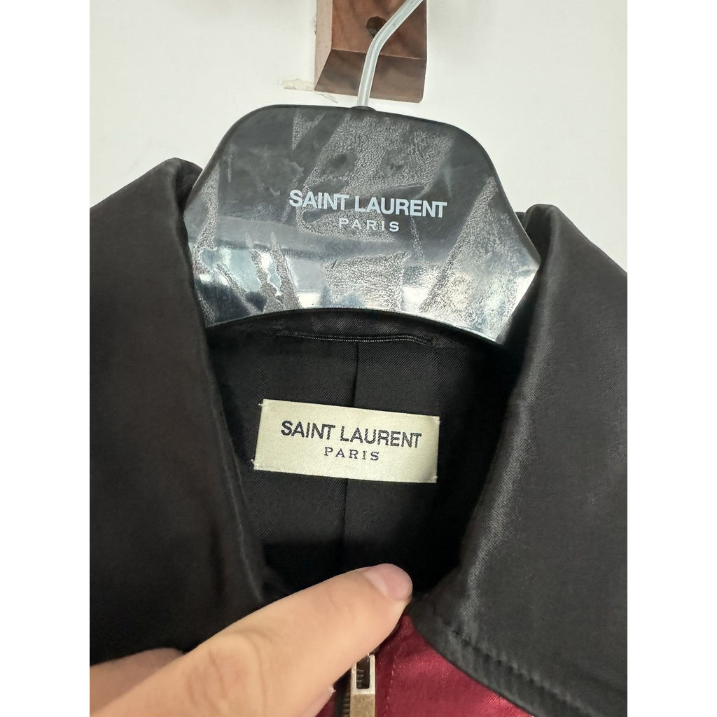 Saint Laurent Hedi Western rose embroidered Bomber M