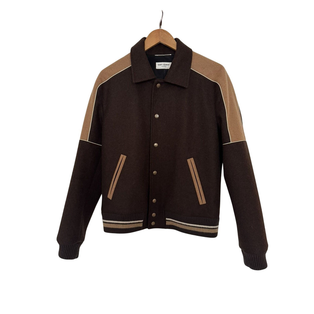 Saint Laurent Brown Colorblock Teddy 50