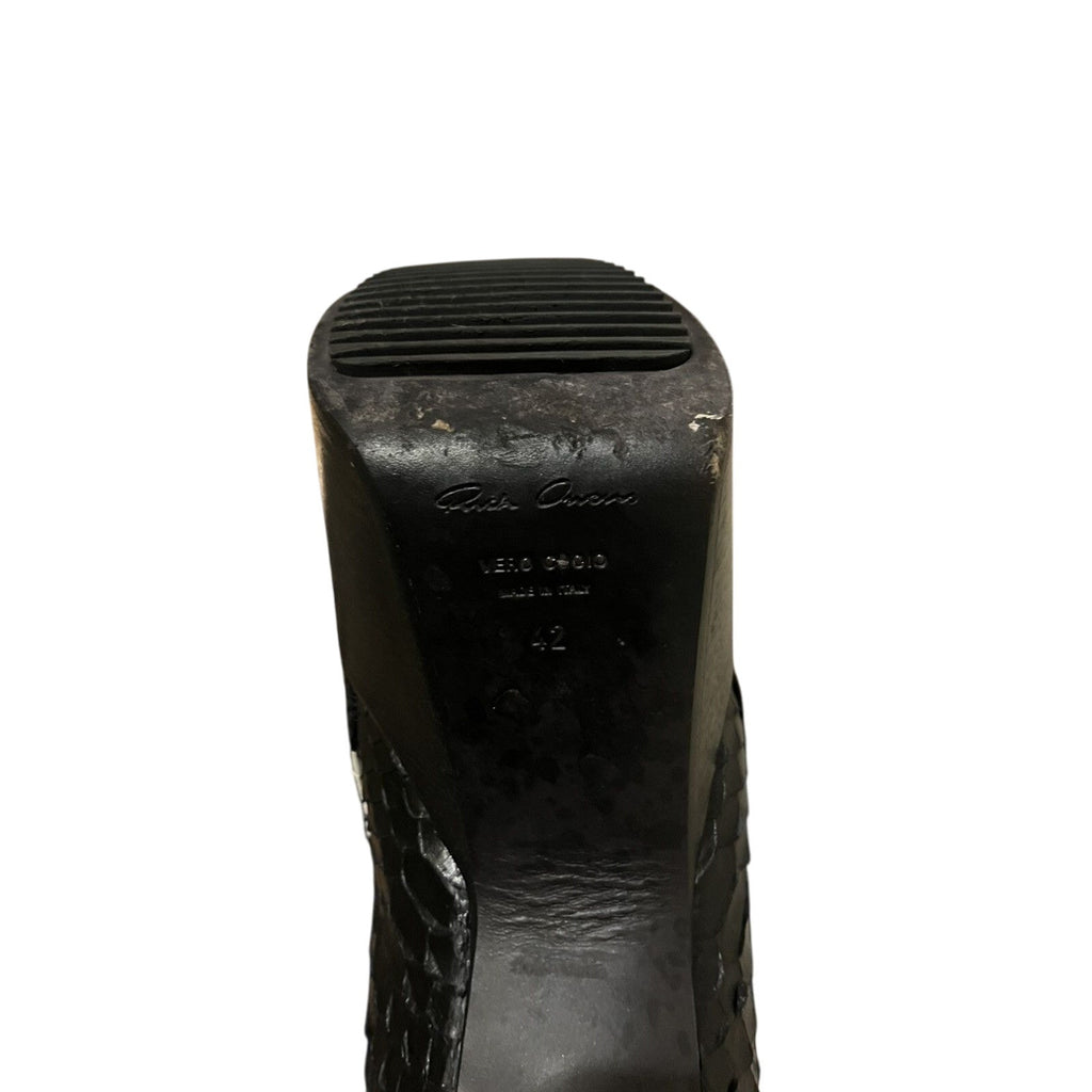 Rick Owens Python Kiss Grill Boots 42
