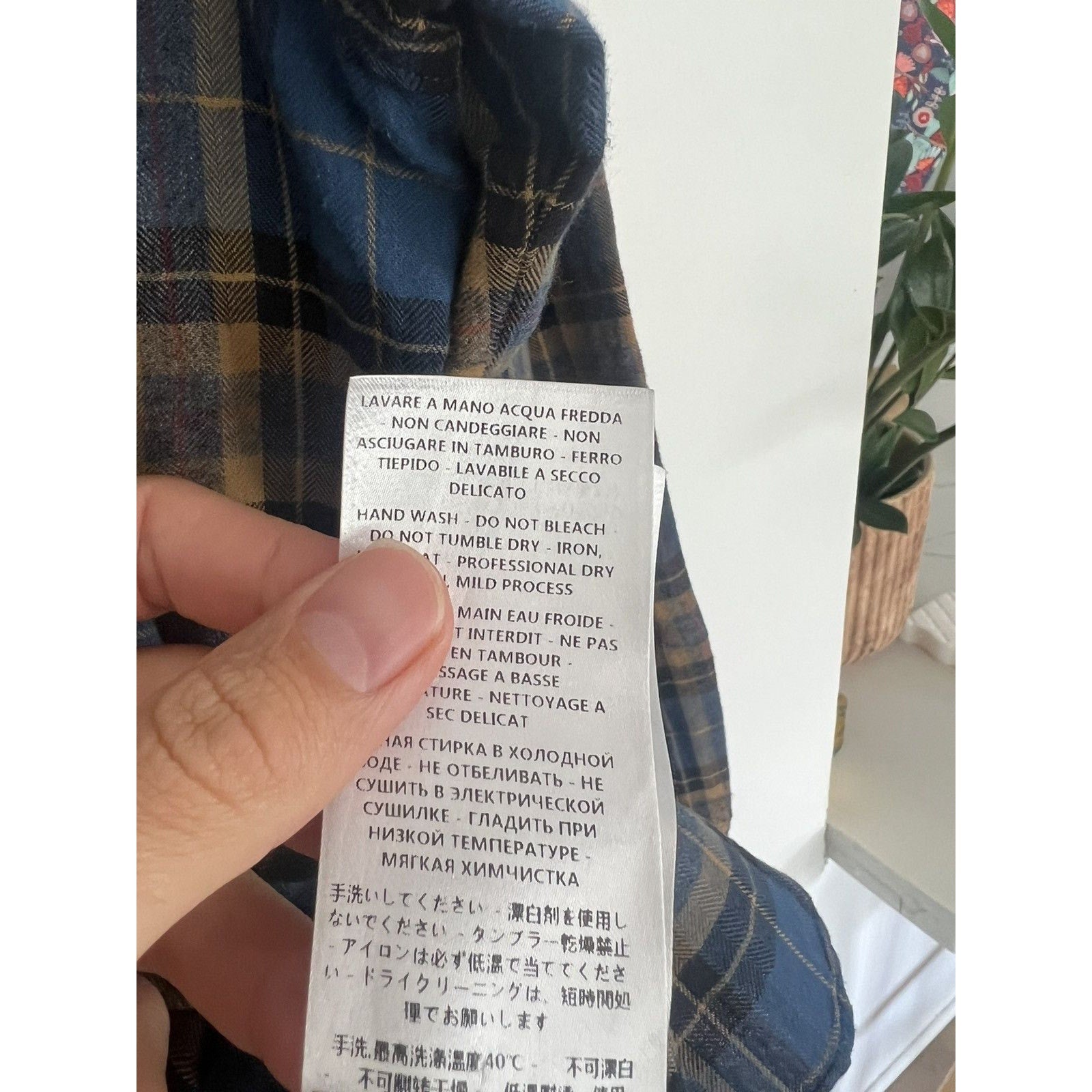 Gucci Blue & gold flannel