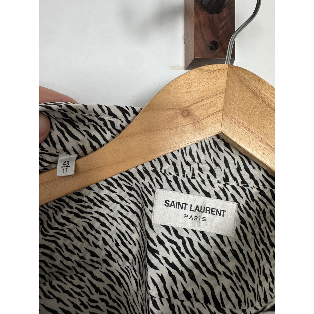 Saint Laurent White tiger shirt 43