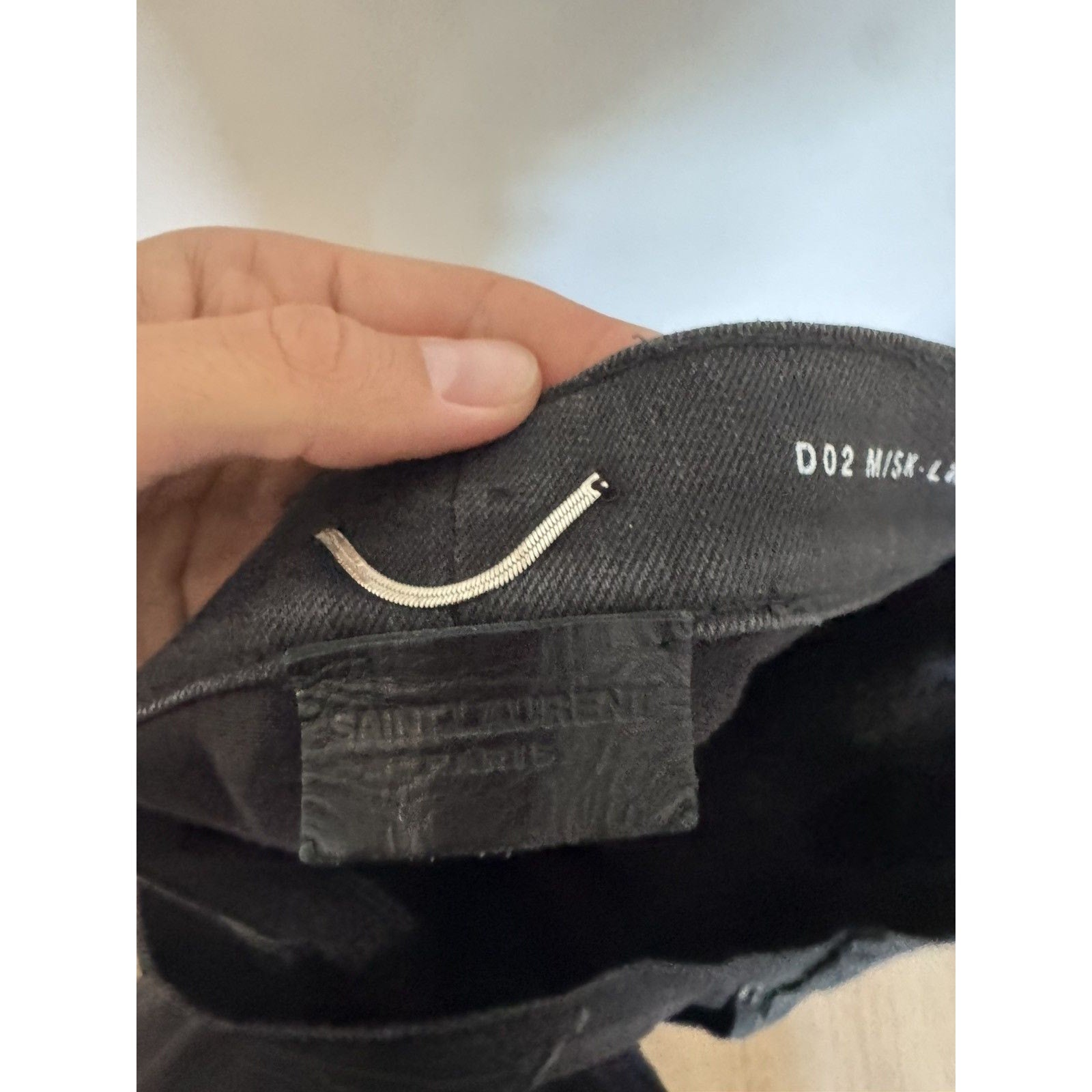 Saint Laurent Heavy wax nightrider denim 33