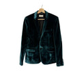 Saint Laurent Teal Velour Blazer
