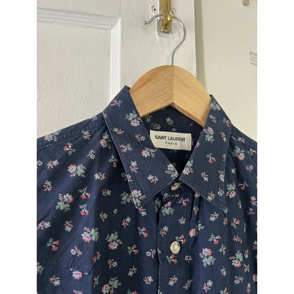 Saint Laurent Psych rock floral shirt 38