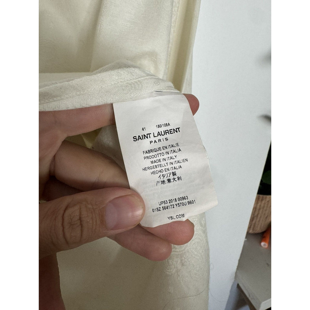 Cream Paisely jacquard shirt 41