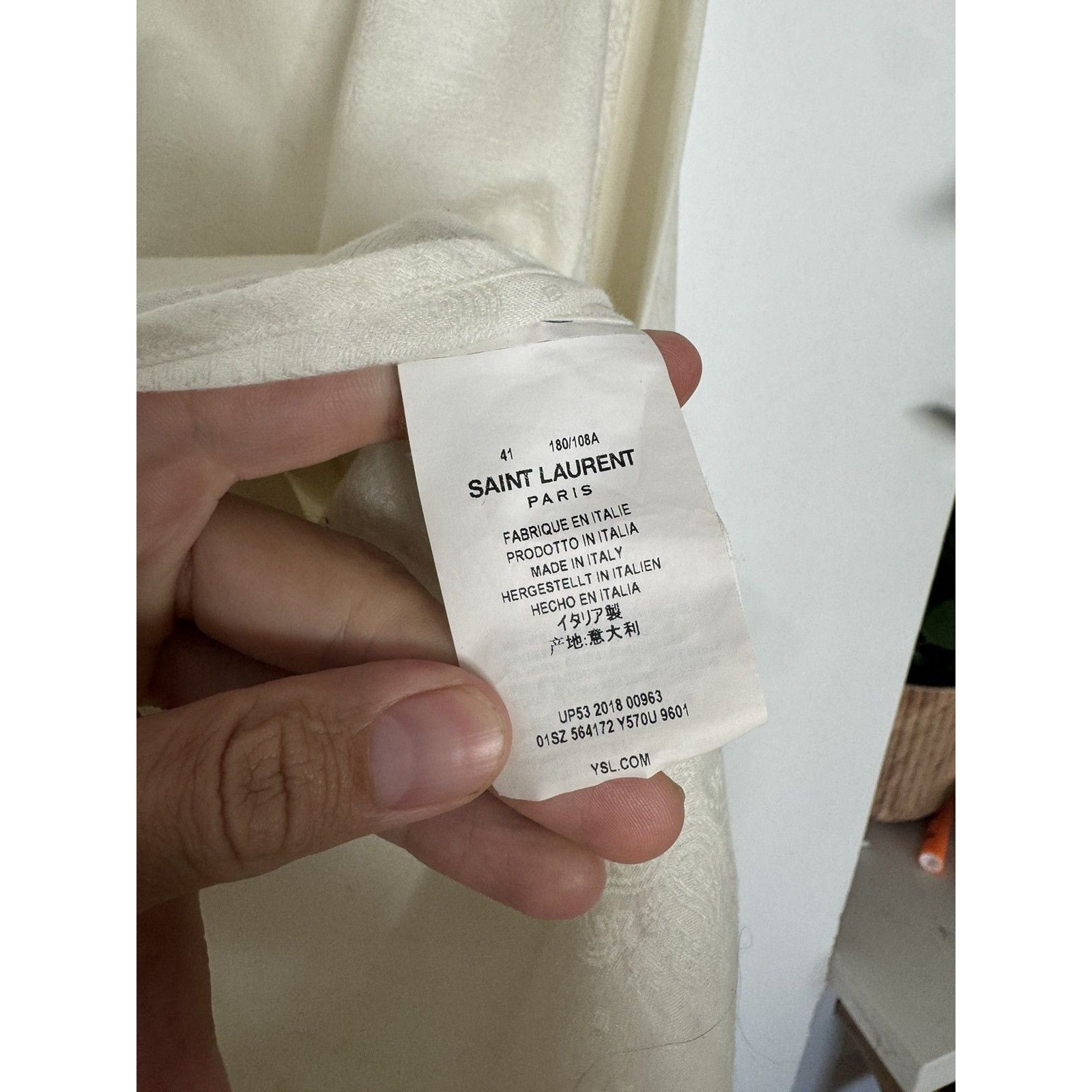 Cream Paisely jacquard shirt 41