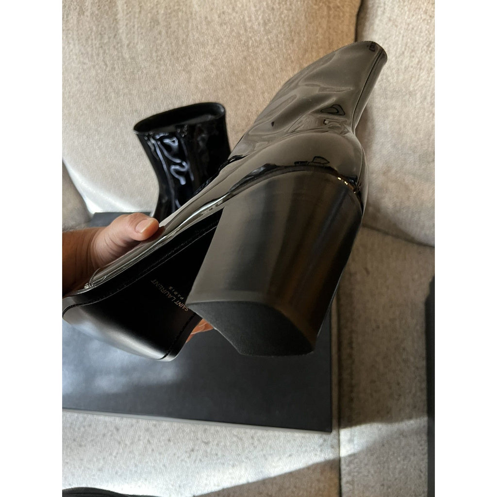 Saint Laurent New Patent Beau Boots 75MM 45