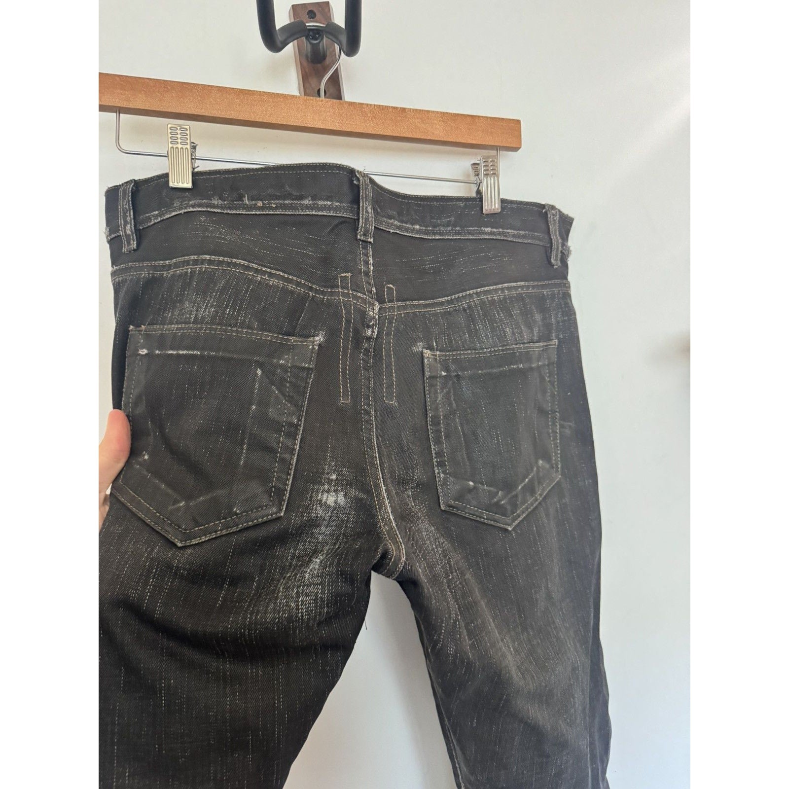 Rick Owens Black Wax denim 34