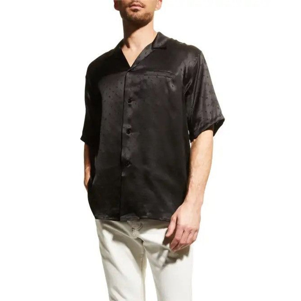 Saint Laurent Silk Logo Jacquard shirt 40