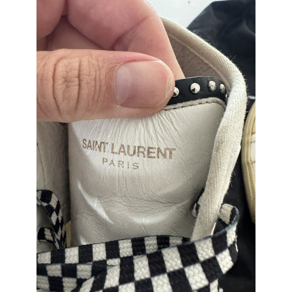 Saint laurent SS16 Hedi Surf Sound SL37 High Canvas sneakers 45