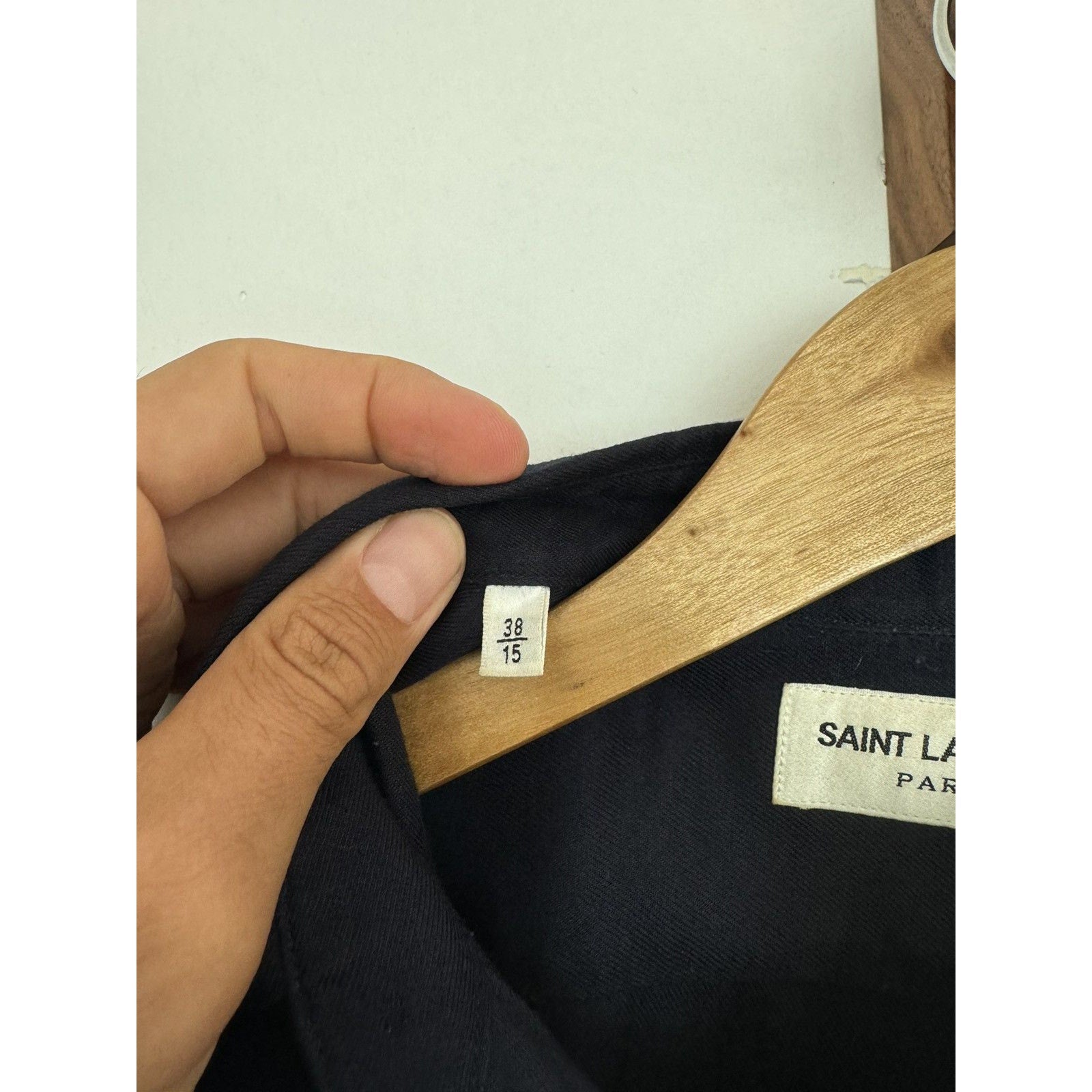 Saint Laurent Blue Viscose fw15 shirt 38