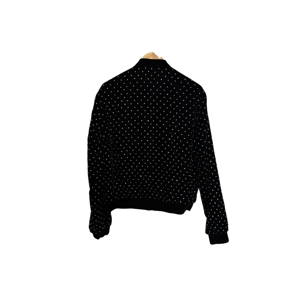 Saint Laurent Crystal Studded Velour Bomber 52
