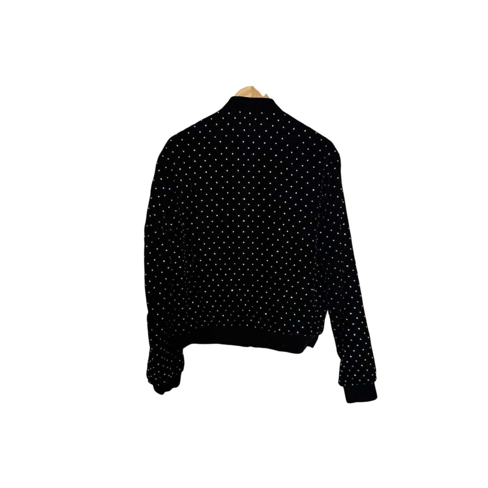 Saint Laurent Crystal Studded Velour Bomber 52