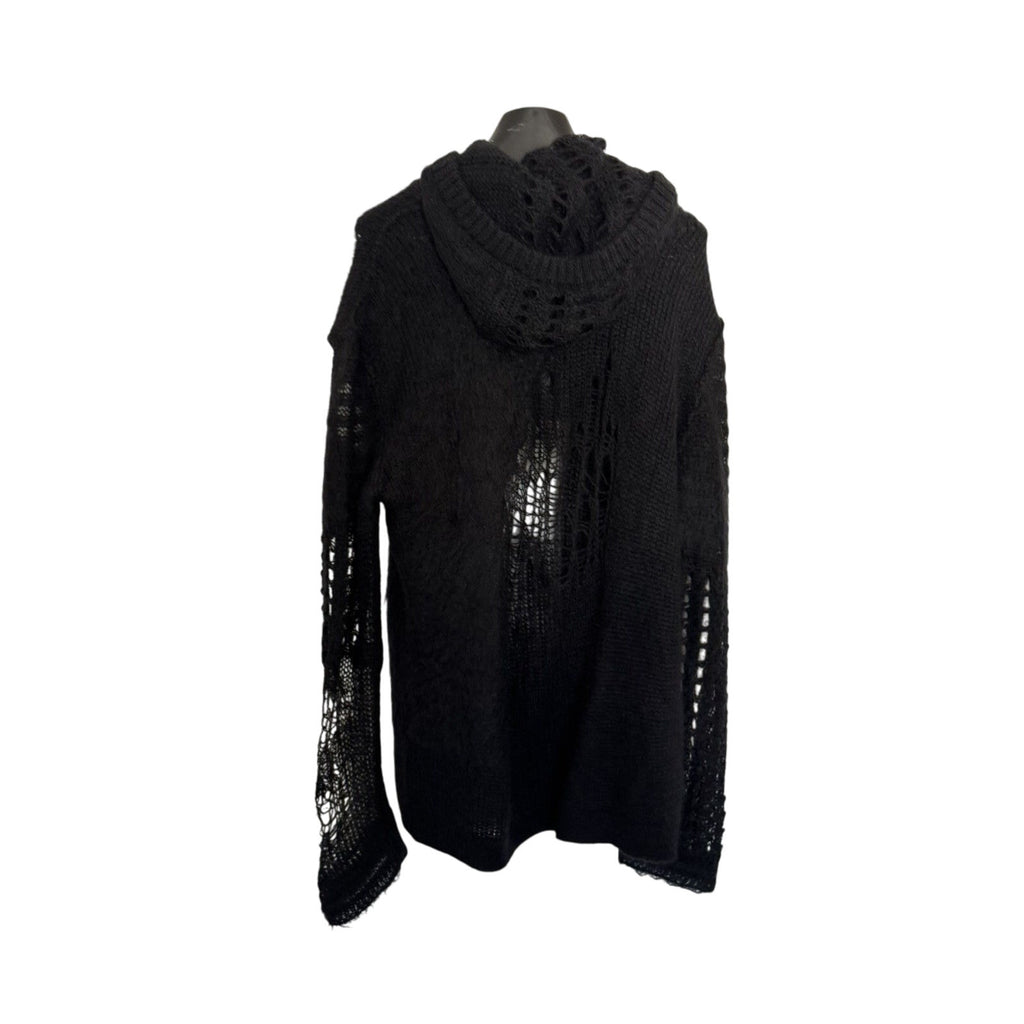 Rick Owens Mohair Fisherman Knit Hoodie XL