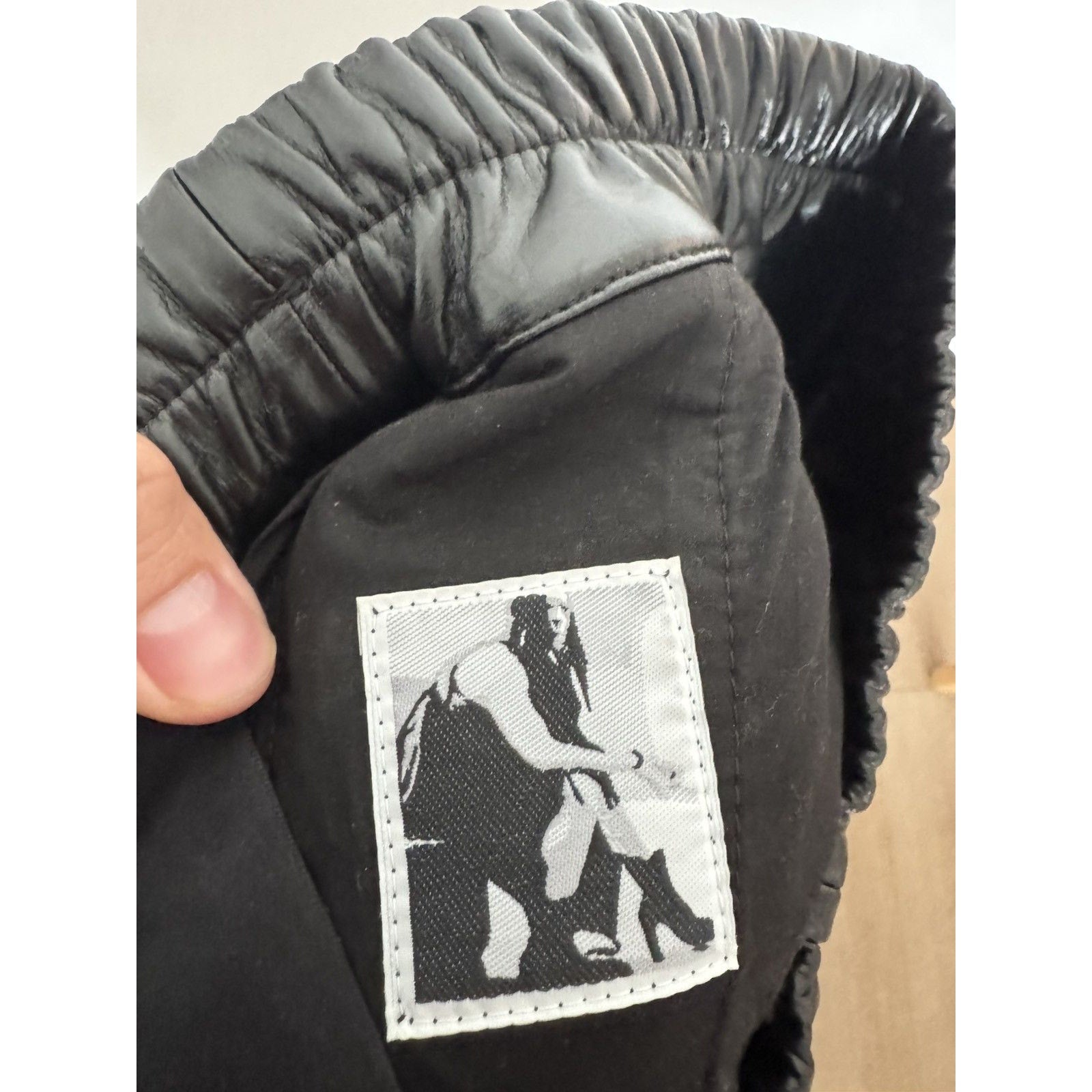Rick Owens Faux Leather Drawstring pants M