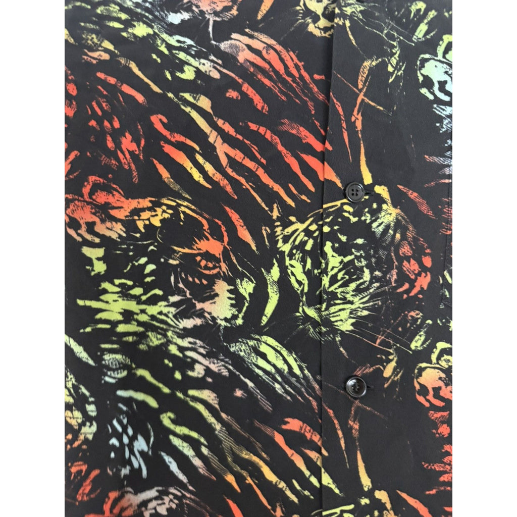 Celine Multi Color Silk Camp Animal Shirt 40 Hedi