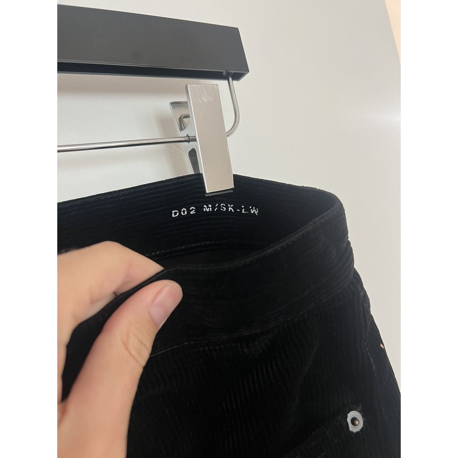 Saint Laurent Rich Black Corduroy D02s 31