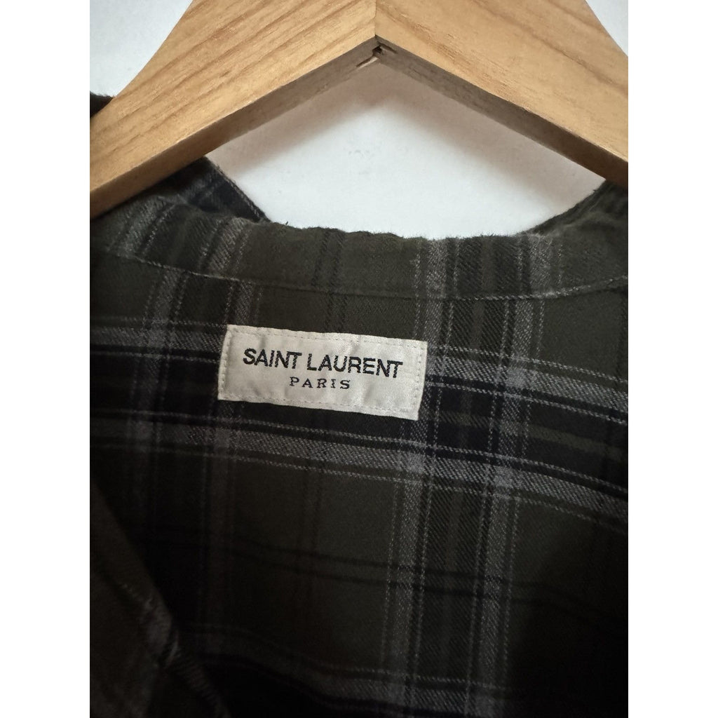 Saint Laurent Raw hem flannel large