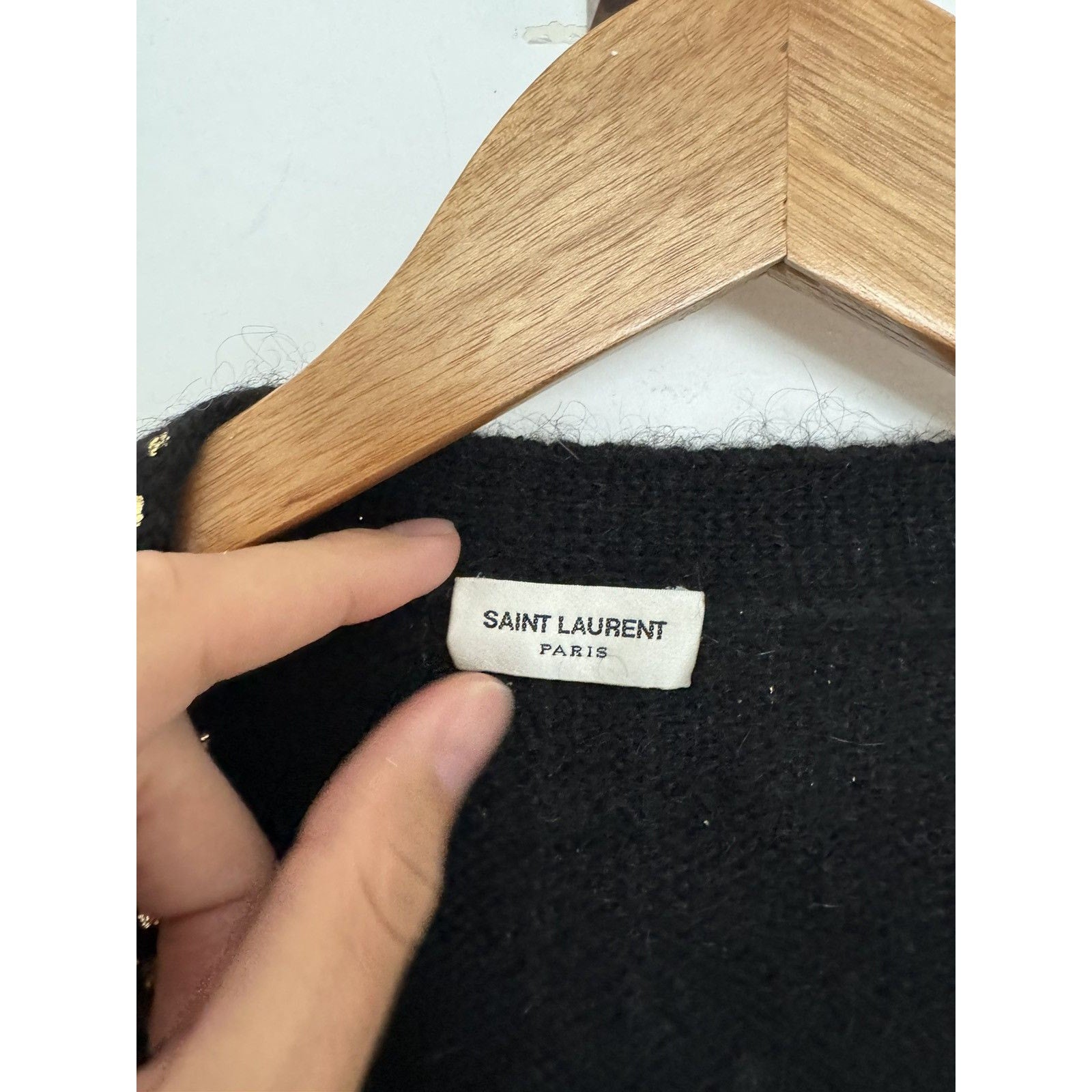 Saint laurent Heidi 2016 Gold Splash Cardigan M