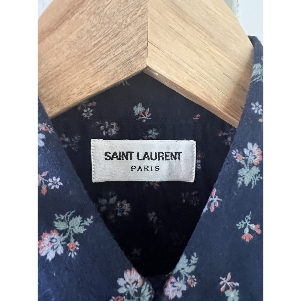 Saint Laurent Psych rock floral shirt 38