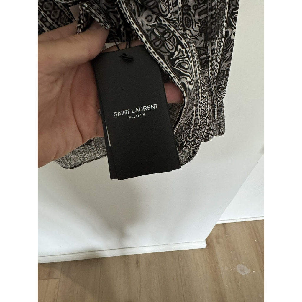 Saint Laurent Rare Silk Crepe Tunic 37