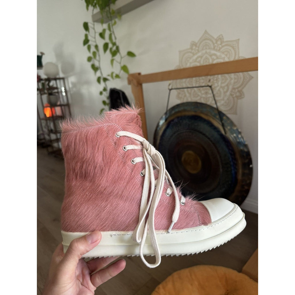 Rick Owens Pink Ponyhair Mainline Ramones 42