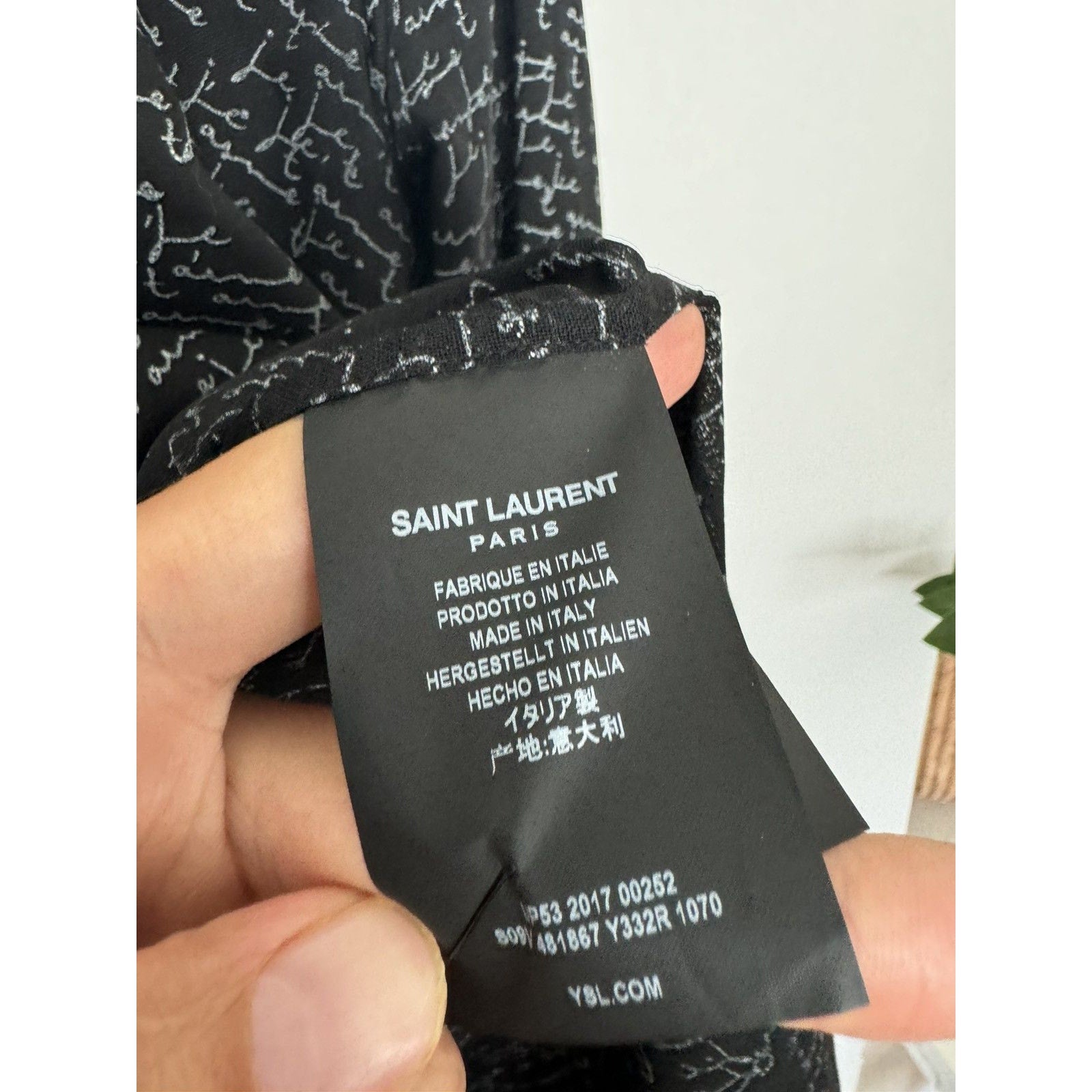 Saint Laurent J’Taime semi sheer shirt small