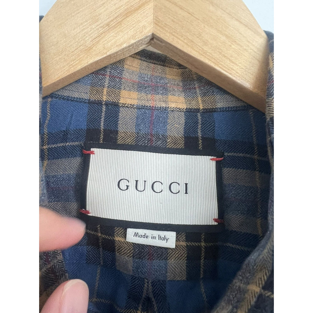 Gucci Blue & gold flannel