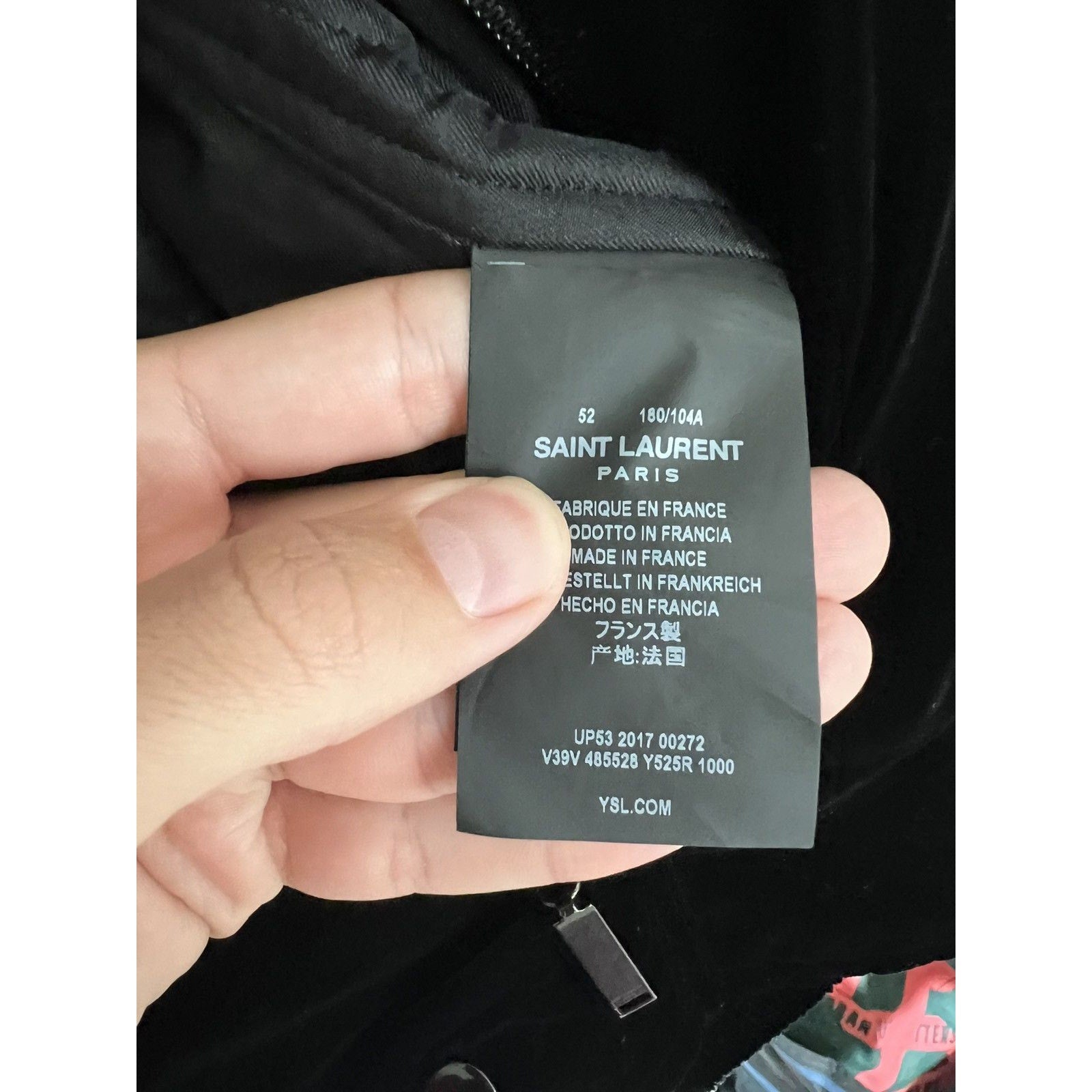 Saint Laurent Palm Tree Chain Sequins Velour embellished jacket 52