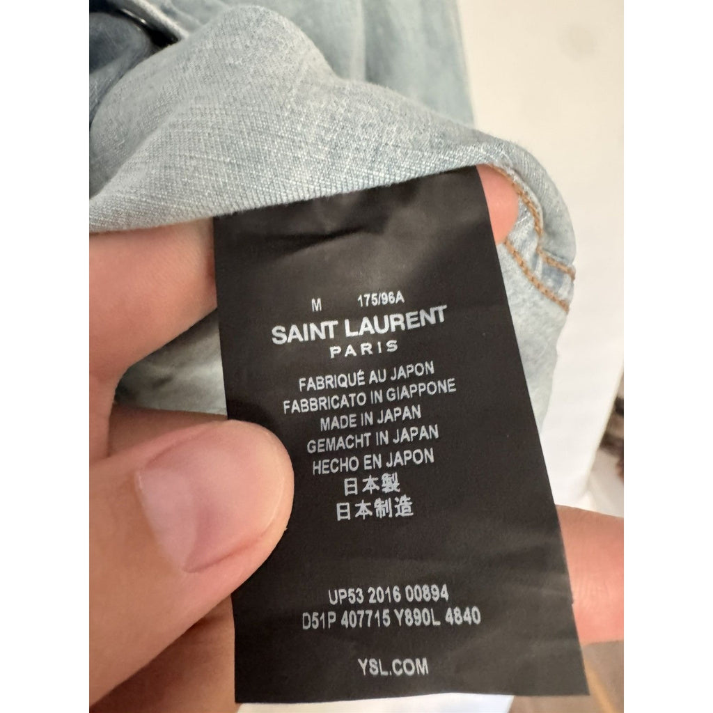 Saint Laurent Hedi Fw16 denim western shirt Medium