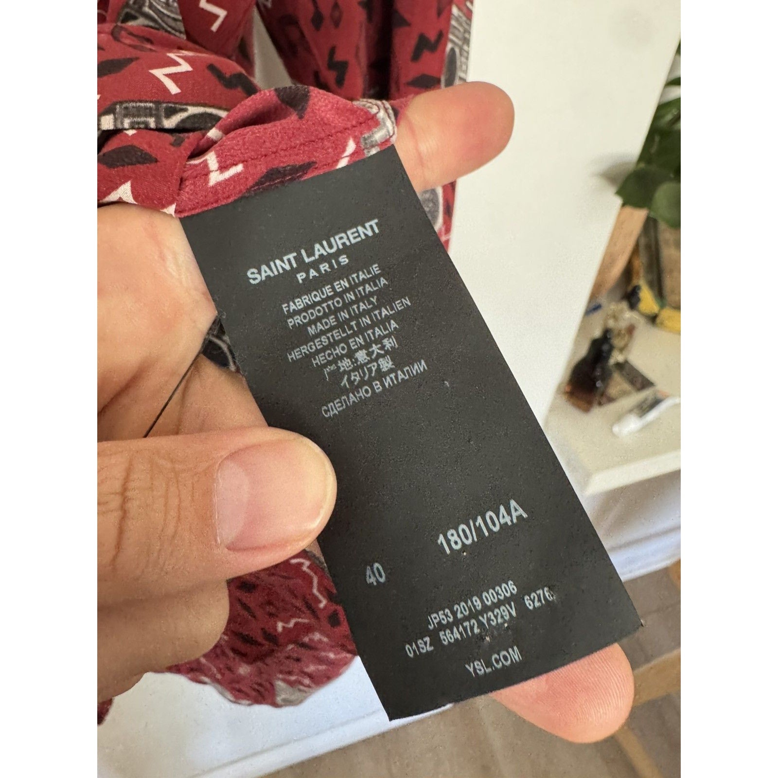 Saint Laurent Silk Boombox shirt 40