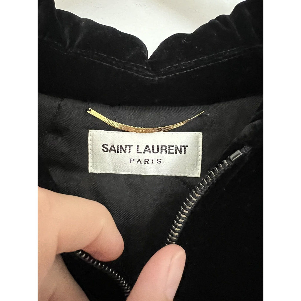 Saint Laurent Palm Tree Chain Sequins Velour embellished jacket 52