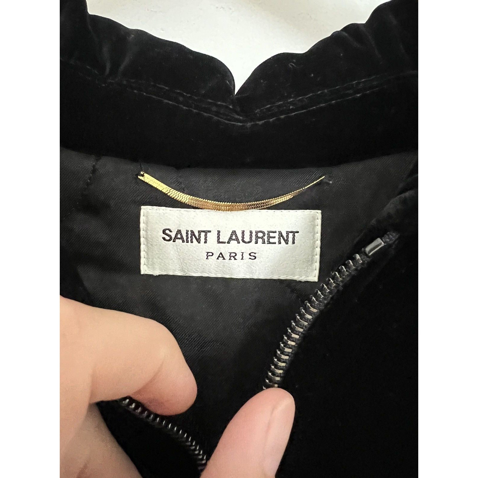 Saint Laurent Palm Tree Chain Sequins Velour embellished jacket 52