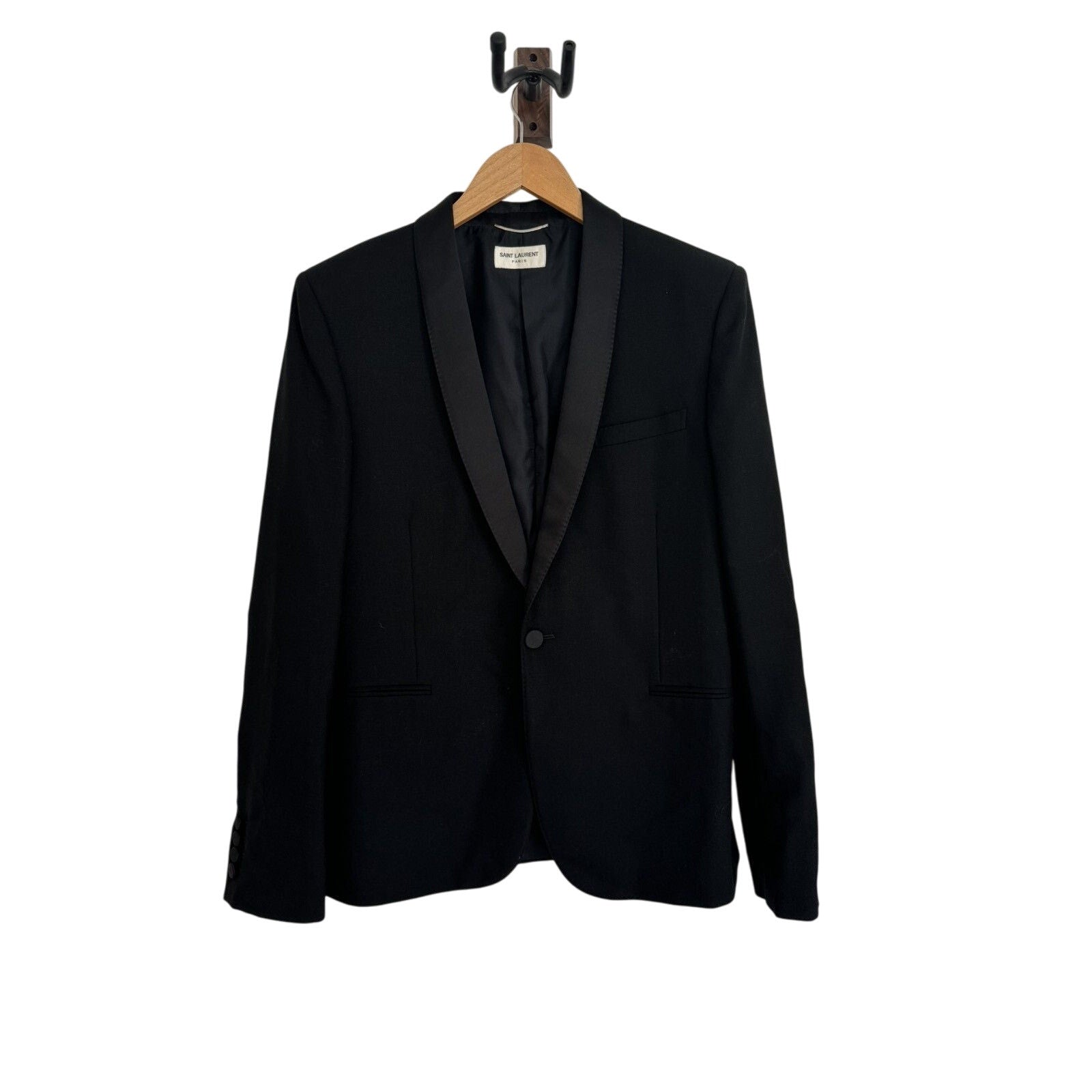 Saint Laurent 2013 Grain de Poudre Shawl le smoking blazer 50