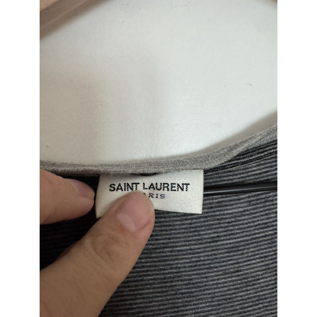Saint laurent 2013 Rayon striped V neck XXXL