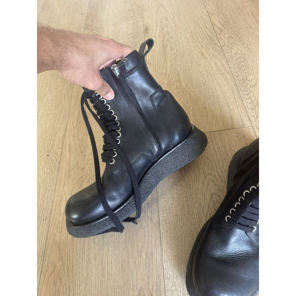 Rick Owens Laced up Creeper Boots 43
